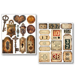 Ciao Bella Mixed Media Sticker Set 10/Pkg Grungy Tags
