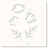 Memory Box Playful Poppies Stencil Set