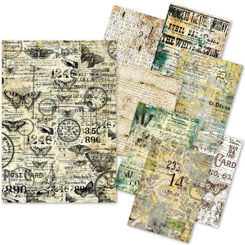 Ciao Bella Craftmix Time Capsule Mixed A5 Paper Pack - 8 Sheets (Tissue & Vellum Variety