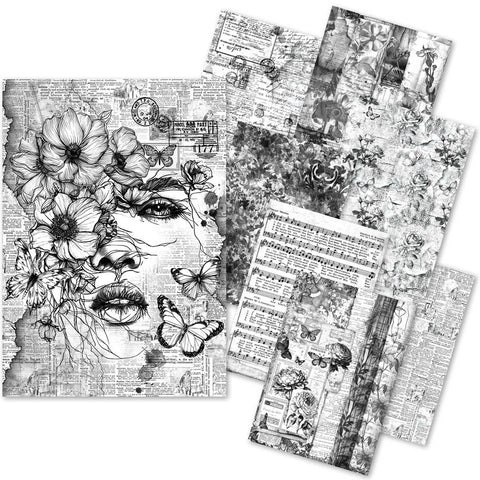 Ciao Bella Craftmix Meaningful Memories Mixed A5 Paper Pack - 8 Sheets (Tissue & Vellum Variety)