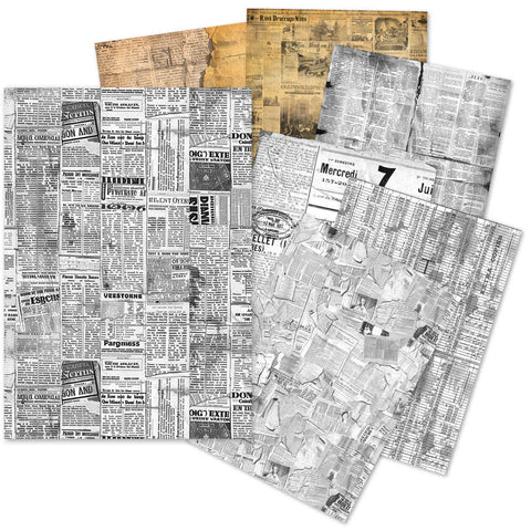 Ciao Bella A5 Tissue Paper Set – 24 Sheets Newspapers