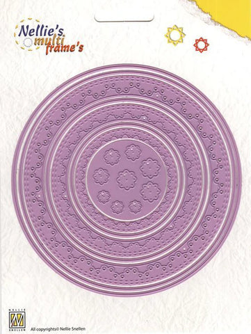 NELLIE'S CHOICE Multi Frame Die Set- Stitched Doily Circle Edge