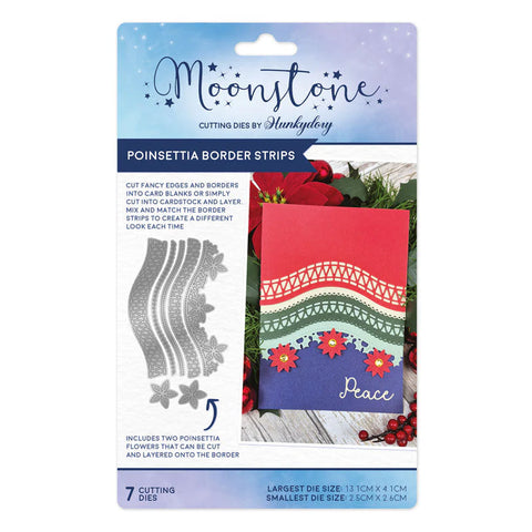 Hunkydory Crafts - Moonstone Dies - Poinsettia Border Strips