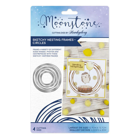 Hunkydory Crafts Moonstone Dies - Sketchy Nesting Frames - Circles