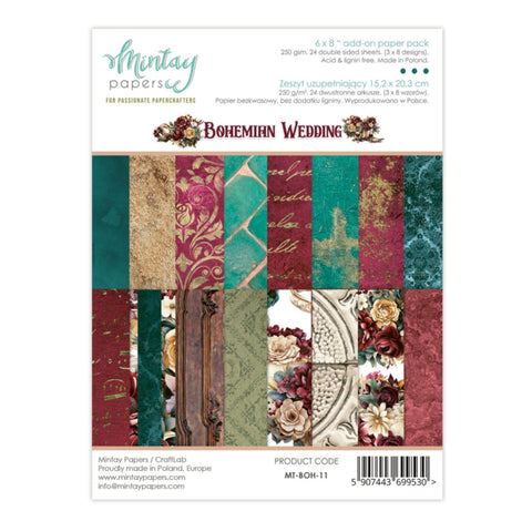 Mintay Papers 6 X 8 ADD-ON PAPER PAD - BOHEMIAN WEDDING