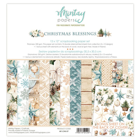 MINTAY 12 X 12 PAPER SET - CHRISTMAS BLESSINGS