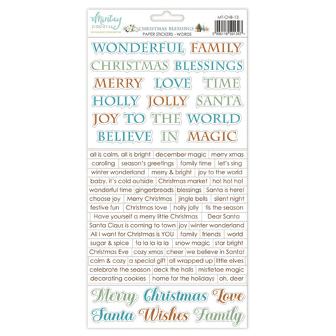 Mintay Papers Sticker Set - CHRISTMAS BLESSINGS - WORDS