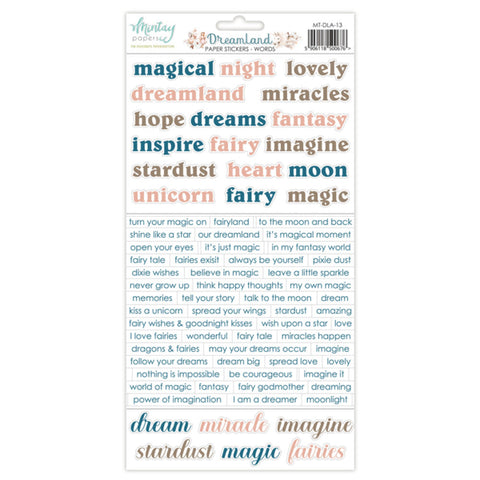Mintay Papers Paper Sticker Set - DREAMLAND - INSCRIPTIONS