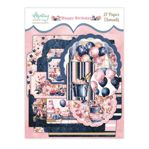 Mintay Papers PAPER ELEMENTS - HAPPY BIRTHDAY, 27 PCS