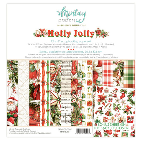 MINTAY 12 x 12 Paper Set - Holly Jolly