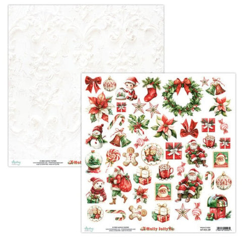 Mintay Papers 12 X 12 ELEMENTS PAPER - Holly Jolly
