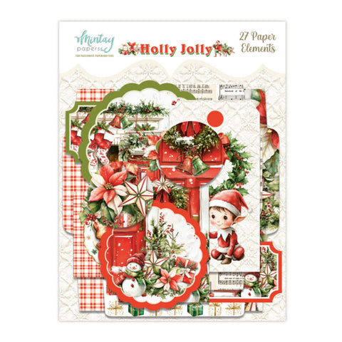 Mintay Papers  Paper Elements - Holly Jolly, 27 pcs