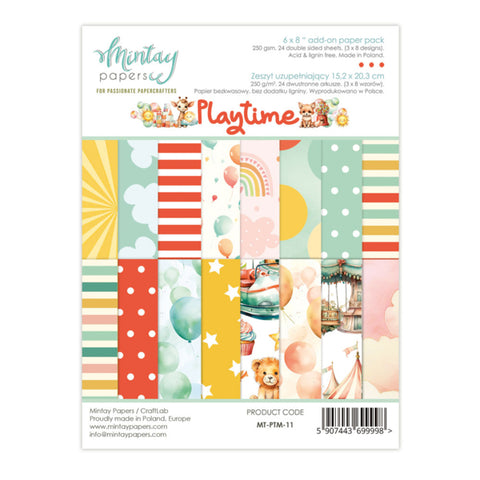 Mintay Papers - 6 X 8 ADD-ON PAPER PAD - PLAYTIME
