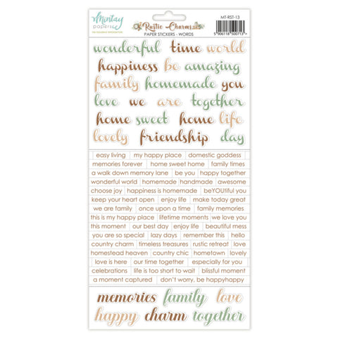 Mintay Papers Sticker Set - RUSTIC CHARMS