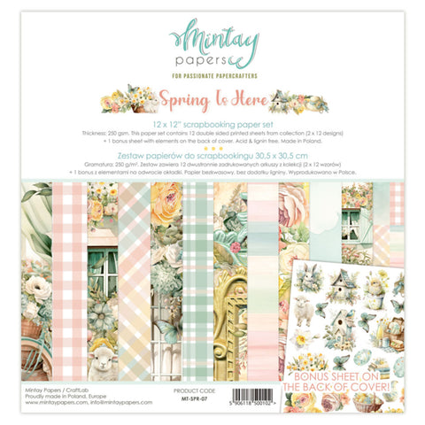 Mintay Papers - 12 X 12 PAPER SET - SPRING IS HERE