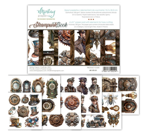 Mintay Papers - 6 X 8 BOOK - ELEMENTS FOR PRECISE CUTTING - Steampunk
