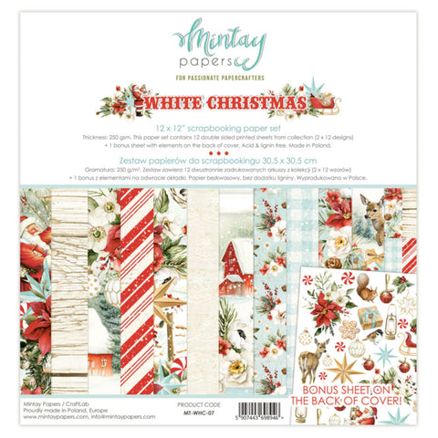 MINTAY PAPERS 12 X 12 PAPER SET - WHITE CHRISTMAS