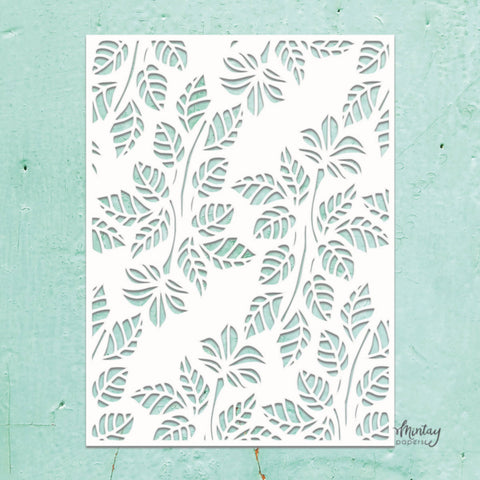 Mintay Papers - MINTAY KREATIVA - 6 X 8 STENCIL - LEAVES