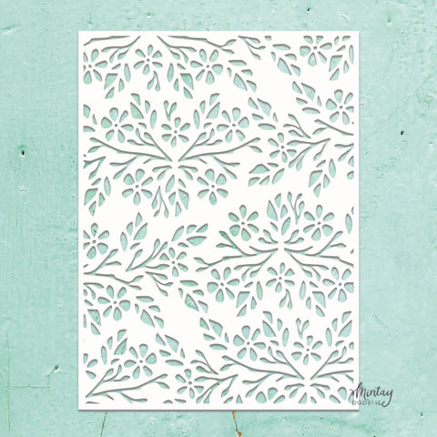 Mintay Papers - MINTAY KREATIVA - 6 X 8 STENCIL - FLOWERS 2