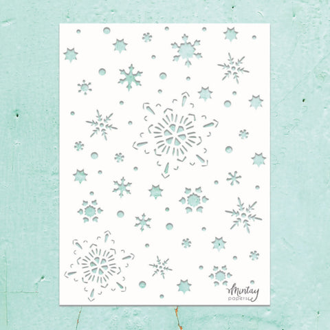 Mintay Papers -  MINTAY KREATIVA - 6 X 8 STENCIL - SNOWFLAKES