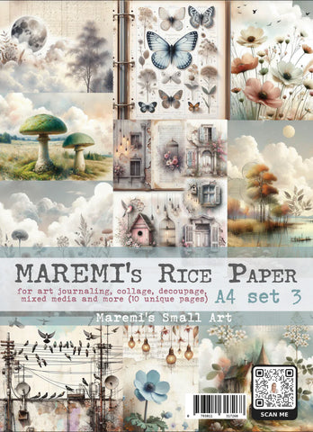 Maremi's Small Art( A4) Rice Paper set 3