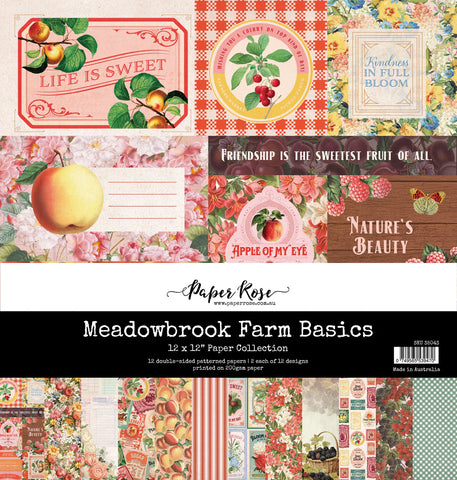 Paper Rose Farm Basics 12x12 Paper Collection