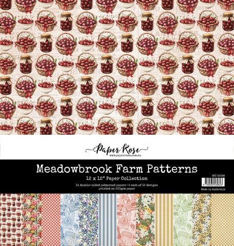 Paper Rose Meadowbrook Farm Patterns 12x12 Paper Collection