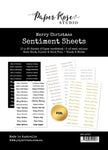 Paper Rose Studio Merry Christmas Sentiment Sheets