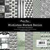 Paper Rose Mistletoe Market Basics 6x6 Paper Collection