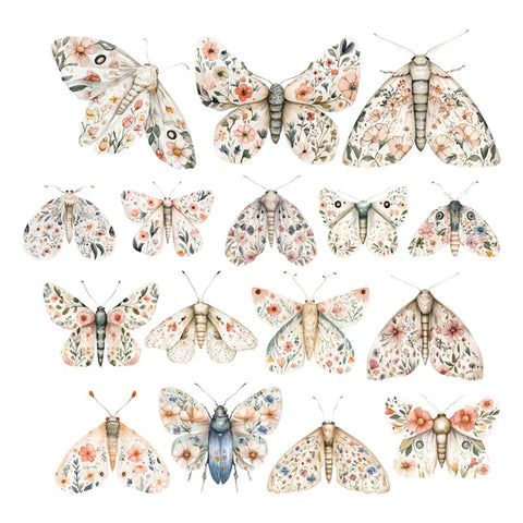 Simply Stated- Vintage Chic Moths Ephemera