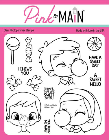 Pink & Main Clear Stamp, I Chews You