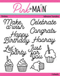 Pink & Main Stickies Adhesive Transfers, Birthday Sentiments