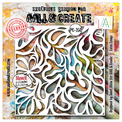 AALL & Create -6"x6" Stencil -Lava Lamp