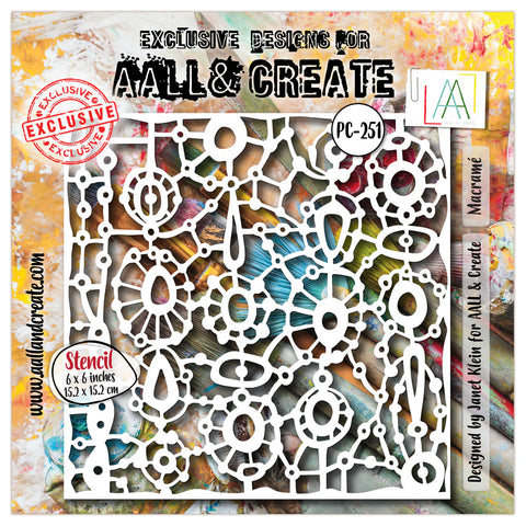 AALL & Create -6"x6" Stencil -Macramé