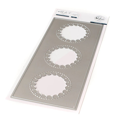 S20 Pinkfresh Studio  Essentials: Slim stitched scallop circle die
