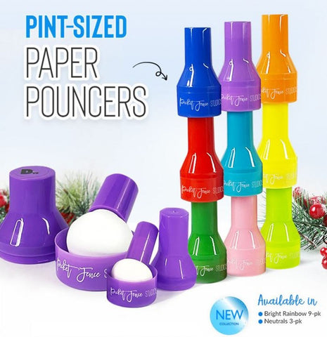 Picket Fence Studios - Pint-sized Paper Pouncers, Bright Rainbow (9pk)