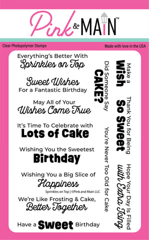 Pink & Main Sprinkles On Top stamps