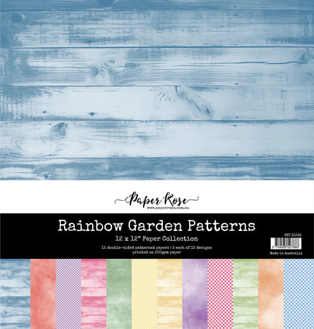 Paper Rose Rainbow Garden Patterns 12x12 Paper Collection
