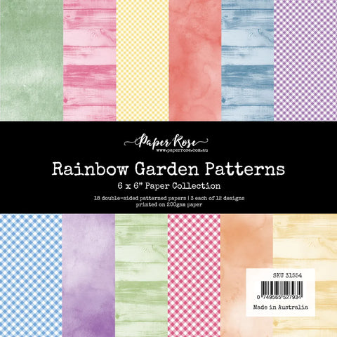 Paper Rose Rainbow Garden Patterns 6x6 Paper Collection