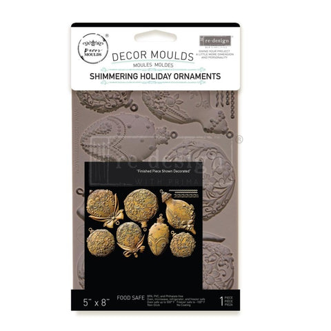 Prima Marketing Redesign Decor Mould, Shimmering Holiday Ornaments