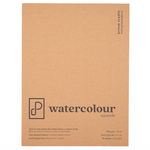Prism Studio Watercolour Pad, 9" x 12", (30 sheets)