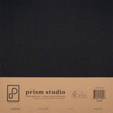 Prism Studio 12X12 Whole Spectrum "Canvas" Series Textured Cardstock, Pitch Black (25 Sheets)