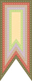 Prism Studio Die,  Nesting Stitched Pennants
