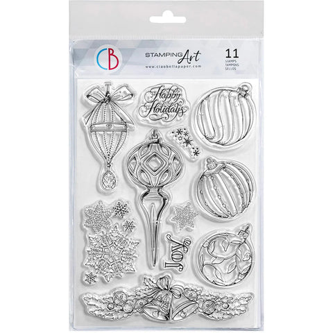 Ciao Bella Clear Stamp Set 6"x8" Precious Christmas Decorations