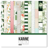 Les Ateliers de Karine Pura Vida Pack 6 papiers imprimés + 1 calque