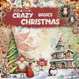 Bellaluna Crafts 12 double-sided papers 12x12" Crazy Christmas Basics
