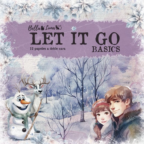 Bellaluna Crafts-12x12"  Pad with 12 double-sided papers Let It Go Basics