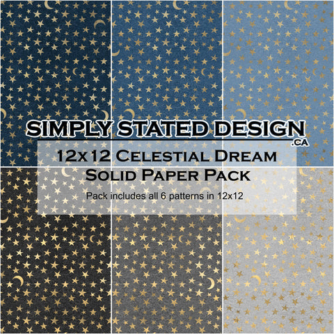 Simply Stated - Celestial Dream Solid Paper Pack
