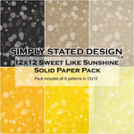 Simply Stated - Sweet Like Sunshine 12x12 Solid Paper Pack