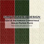 Simply Stated Victorian Christmas 12x12 Solid Paper Pack